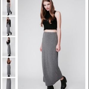 Brandy Melville Gray Maxi Skirt